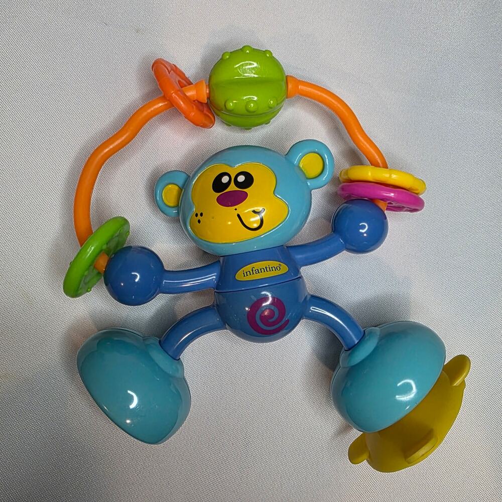 Infantino Stick & Spin High Chair Stroller Pal Monkey 6m+ Used